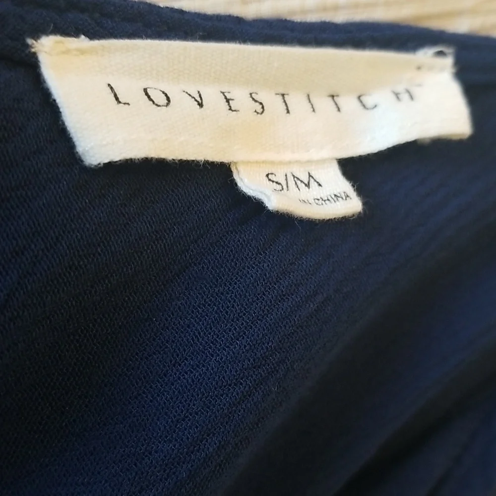 Lovestitch Navy Blue Weekend Mila Sleeveless Maxi Dress Size Small Medium - Picture 11 of 12